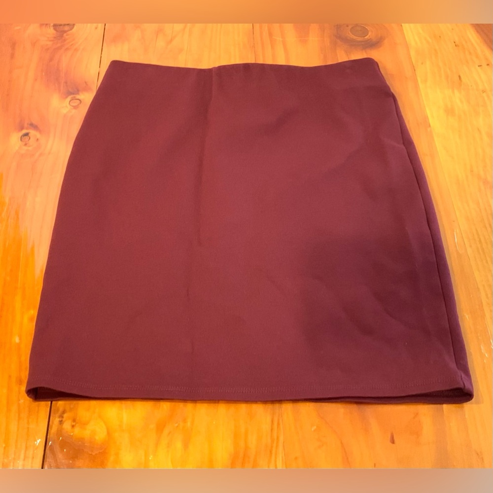 LOFT Skirt Purple Maroon Lined 2 Size Small